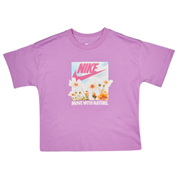 Grade School T-Shirts - Nike Photo - Rush Fuchsia-Rush Fuchsia