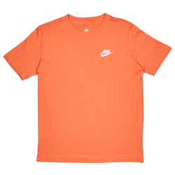 Grade School T-Shirts - Nike Emb Futura Lbr - Lt Wild Mango-Lt Wild Mango