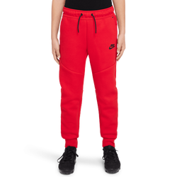 Grade School Pants - Nike Tech Fleece - University Red-Black-Black