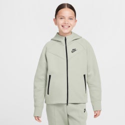 Grade School Hoodies - Nike Tech Fleece - Jade Horizon-Black