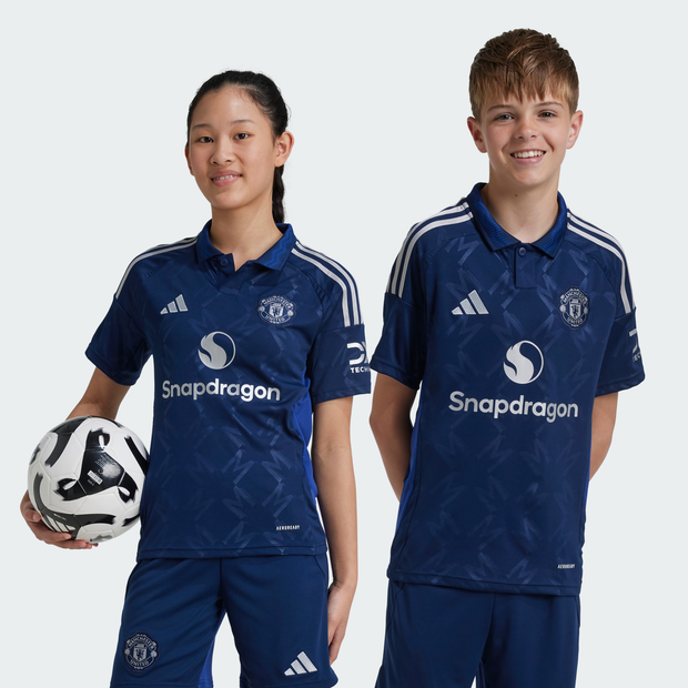 Image of Adidas Manchester United 24/25 Away unisex Maglie/Repliche - Blu - Poly Mesh - Foot Locker035