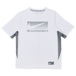 Grade School T-Shirts - Nike Swoosh Love Df - White-Smoke Grey