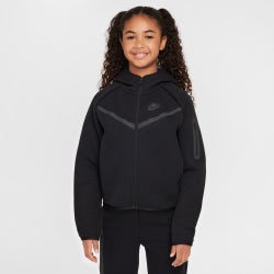 Grade School Hoodies - Nike Tech Fleece - Black-Black