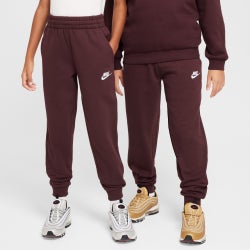 Grade School Pants - Nike Club - Burgundy Crush-White