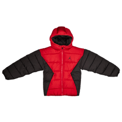 Grade School Jackets - Jordan Brooklyn Puffer - Gym Red-Black