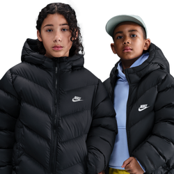 Grade School Jackets - Nike Adp Puffer - Black-White