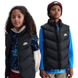 Grade School Jackets - Nike Adp Puffer Vest - Black-White