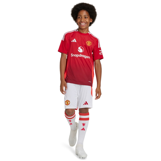 Image of Adidas Manchester United 24/25 Home unisex Pantaloncini - Bianco - Poly Mesh - Foot Locker035