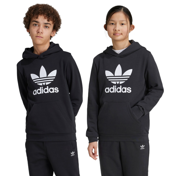 Image of Adidas Trefoil unisex Felpe con cappuccio - Nero - Jersey di cotone - Foot Locker035