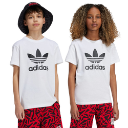 Primaria y colegio T-Shirts - adidas Adicolor Trefoil - White-White