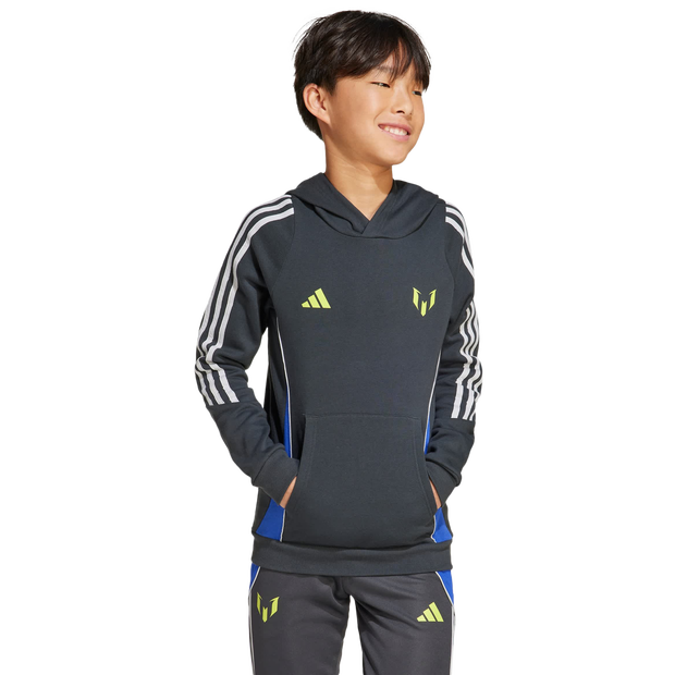 Image of Adidas Messi unisex Felpe con cappuccio - Grigio - Jersey di cotone - Foot Locker035