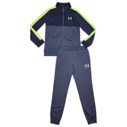Grundschule Tracksuits - Under Armour Rival Cb Knit - Downpour Gray-Hyper Green