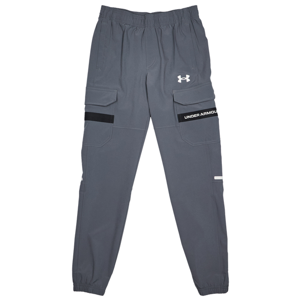 Under Armour Tech Utility Woven Kid's Pants - Grey - Size 12 - 14 Years - Poly Woven
