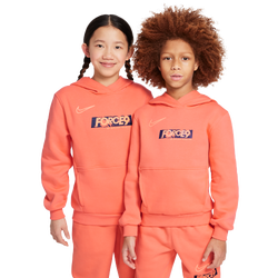 Grade School Hoodies - Nike Erling Haaland Club - Light Wild Mango-Orange Pulse