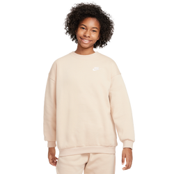 Grundschule Sweatshirts - Nike Club Oversized - Sand Drift-White