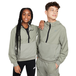 Grade School Hoodies - Nike City Utility - Dark Stucco-Black