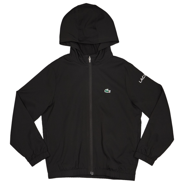 Lacoste Diamond Taffeta Kid's Track Tops - Black - Size 12 - 14 Years - Poly Woven