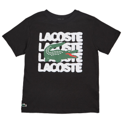 basisschool T-Shirts - Lacoste Sprayed Word - Noir-Noir