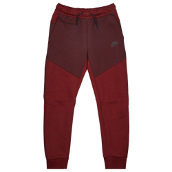 Grade School Pants - Nike Tech Fleece - Burgundy Crush-Dark Team Red