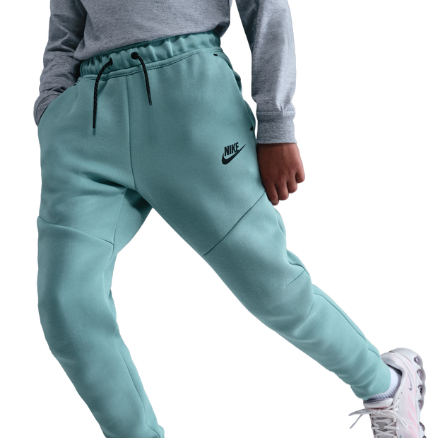 Nike Tech Fleece, Kids Green Cotton Pants,  Size S