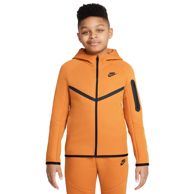 Image of Nike Tech Fleece unisex Felpe con cappuccio - Arancione - Foot Locker035