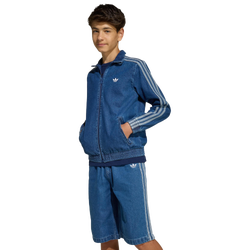 Grundschule Track Tops - adidas Firebird Denim - Medium Vintage Denim-White