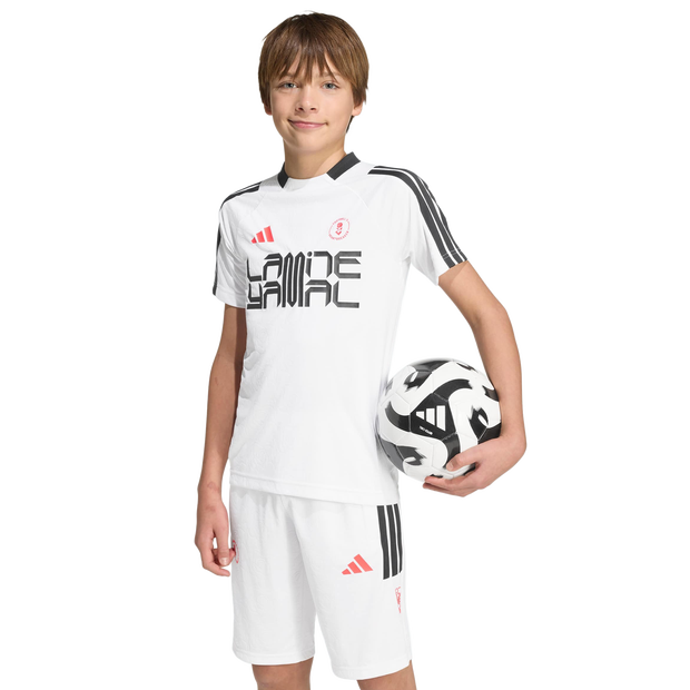 Adidas Lamine Yamal Bambini - Magliette Bianco - Taglia 135 - 140 Cm - Poly Jersey