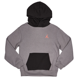 Grade School Hoodies - Jordan Brooklyn - Black-Smoke Grey