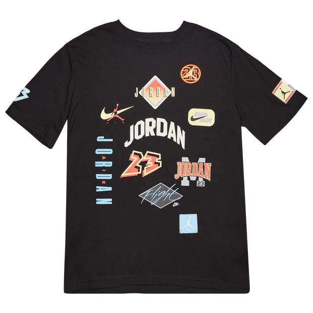 Jordan Patch Bambini - Magliette Nero - Taglia 128 - 137 Cm - Jersey Di Cotone
