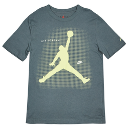Grade School T-Shirts - Jordan Jumpman Grid Blur - Hasta-Yellow