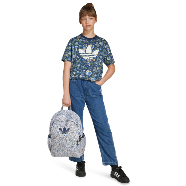 Image of Adidas Originals X Liberty London unisex Magliette - Blu - Jersey di cotone - Foot Locker035