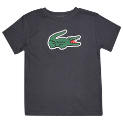 Grade School T-Shirts - Lacoste Lcb Ud Sport - Graphite-Graphite-Green