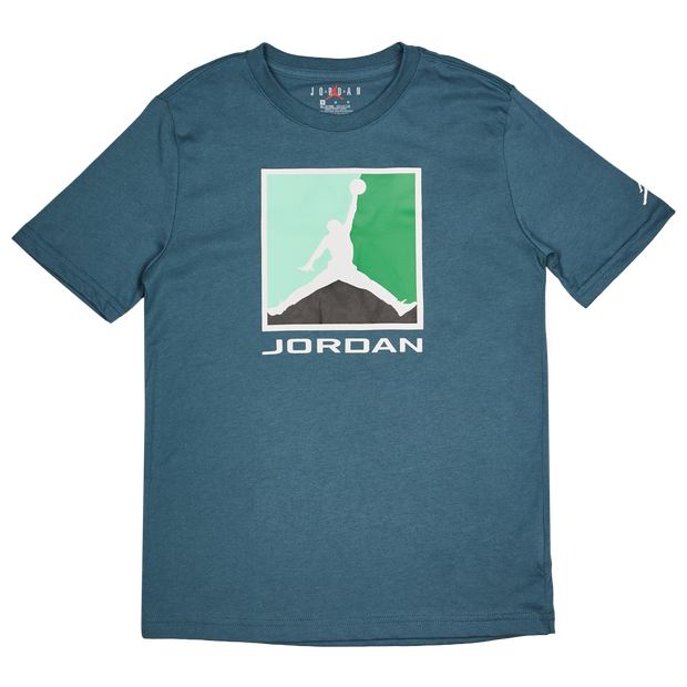 Jordan Brooklyn Gfx Block Kid's T-Shirts - Green - Size 10 - 12 Years - Cotton Jersey