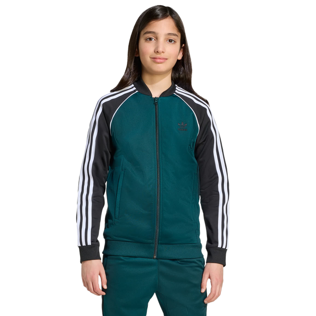 Image of Adidas Adicolor Sst Track Top unisex Top da pista - Verde - Poly Mesh - Foot Locker035