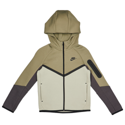 Grade School Hoodies - Nike Tech Fleece - Silver Sage-Spruce Fog-Medium Ash