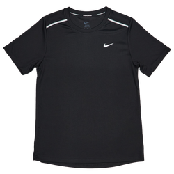 Grade School T-Shirts - Nike Df Miler - Black-Reflective Silver