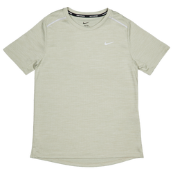 Grade School T-Shirts - Nike Df Miler - Spruce Fog-Barely Green Htr-Reflective Silver