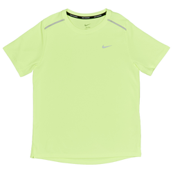 Grade School T-Shirts - Nike Df Miler - Volt Ice-Barely Volt Htr-Reflective Silver