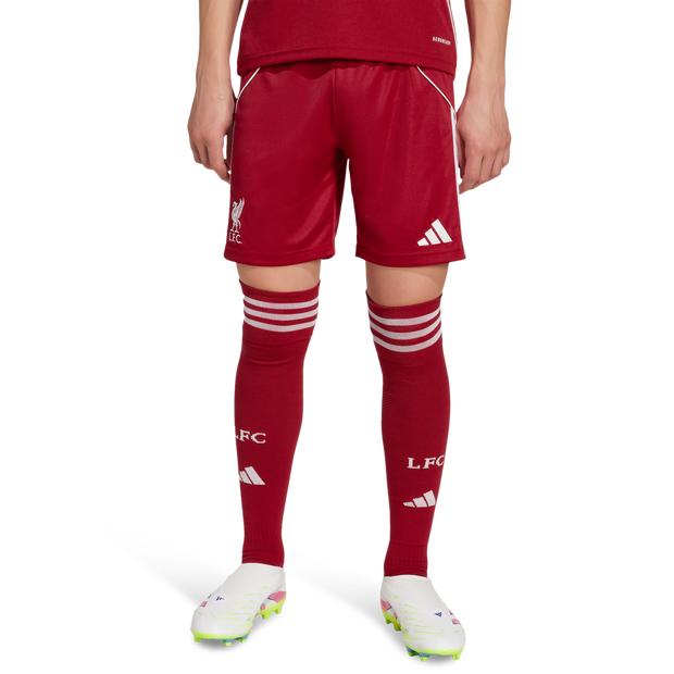 Adidas Liverpool Fc 25/26 Home Shorts Bambini - Pantaloncini Rosso - Taglia 171 - 176 Cm - Rete/Sintetico