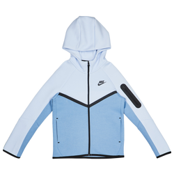 Grade School Hoodies - Nike Tech Fleece - Hydrogen Blue-Work Blue-Black