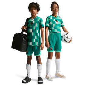 Kylian Mbappe Df Football Short - Grade School - Rio Teal / Light Menta / Metallic Gold