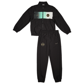 Kylian Mbappe Woven Full-zip Hoodie - Grade School - Black / Metallic Gold