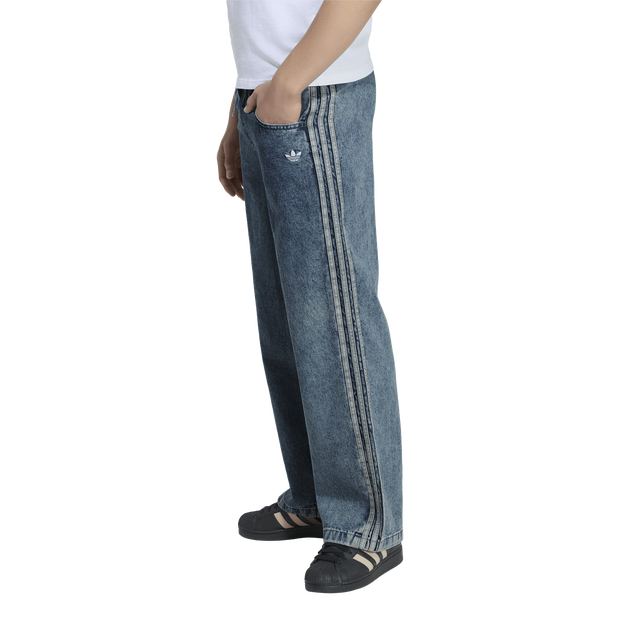 Adidas Firebird Denim, Kids Blue Cotton Pants,  Size 9 - 10 Years