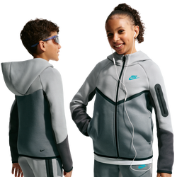 Primaire-College Hoodies - Nike Tech Colorblock - Lt Smoke Grey-Smoke Grey-Black