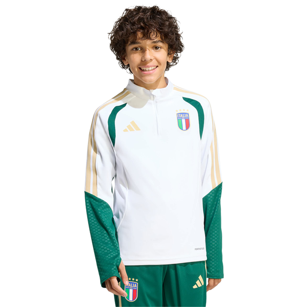Adidas Italy 26 Tiro Training Top Bambini - Magliette Bianco - Taglia 159 - 164 CM - Poly Mesh