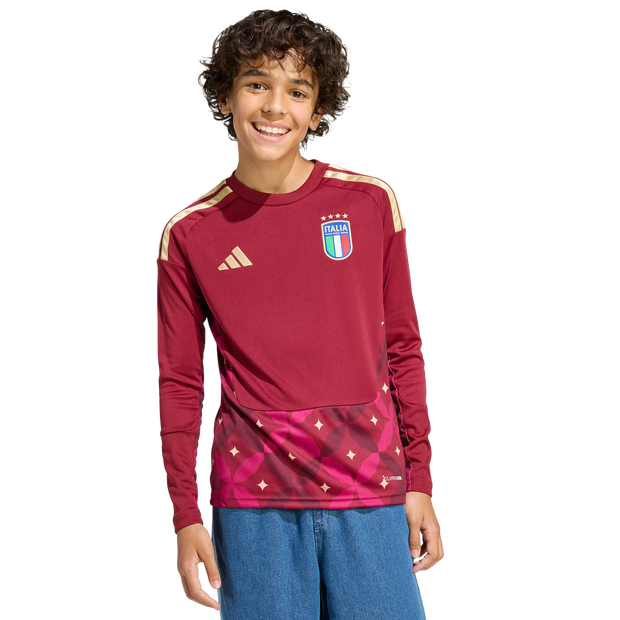 Adidas Italy Enfant - Jerseys/Réplicas, Rouge - Taille 123 - 129 CM - Poly Mesh