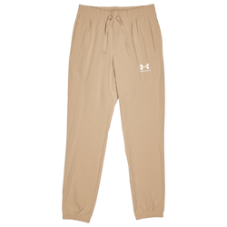 Grade School Pants - Under Armour Vibe - City Khaki-White