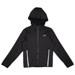 Grade School Hoodies - Under Armour Unstoppable Flc - Ultimate Black-Silver Reflective