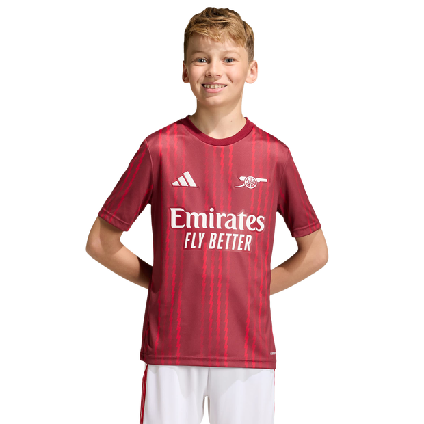 Adidas Arsenal Fc 26 Pre-Match Jersey Bambini - Maglie/Repliche Rosso - Taglia 123 - 129 Cm - Poly Mesh