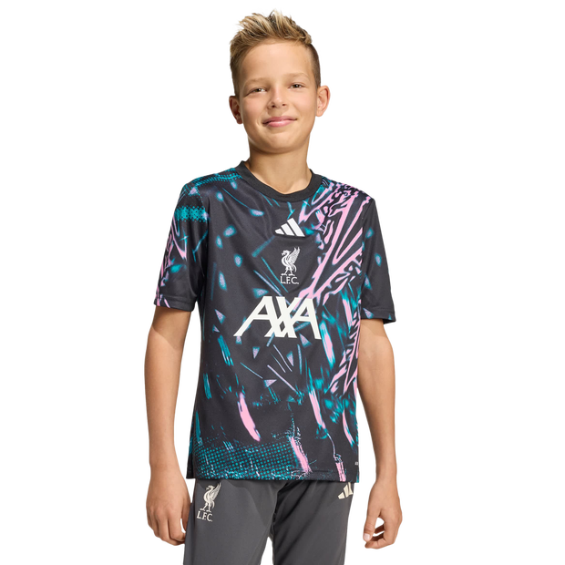Adidas Liverpool Fc 25/26 Pre Match Jersey Bambini - Maglie/Repliche Nero - Taglia 135 - 140 CM - Poly Mesh